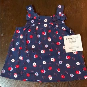 Red White Blue Floral Tank Top